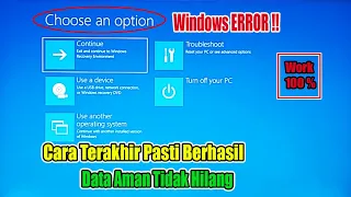 Tutorial Lengkap Solusi Terakhir Choose An Option Di Windows 10 Dan 11