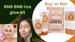 BNB rice Face mask review / bnb rice glow kit use