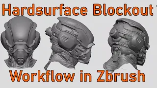 Hardsurface Blockout workflow in Zbrush by Sina Pahlevani (easy and fast! )