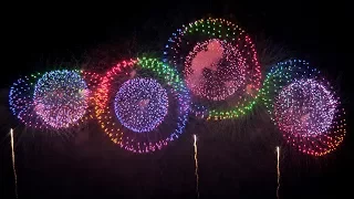 【4K】2017 World Aerial Fireworks Shell こうのす花火大会 世界一 魂のラストスターマイン「鳳凰乱舞」 ギネス四尺玉、三尺玉、尺玉300連発