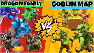 DRAGON FAMILY VS GOBLIN MAPS| Clashofclans| GOBLIN MAPS WALKTHROUGH| Clash Of Clans Challenge.