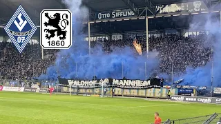 Rauch und brisante Stimmung! Waldhof Mannheim vs 1860 München 14.01.2023 Groundhopping