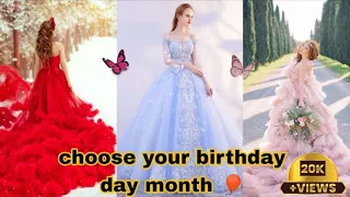 choose your birthday month 🎂 and see your dress 🥳
