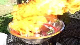 Making "Atomic Fireball" cotton candy