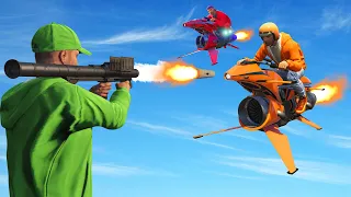 INTENSE RPG’s vs. Flying ROCKET Bikes! (GTA 5 Funny Moments)