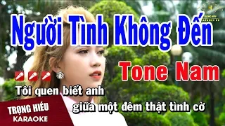 Karaoke Người Tình Không Đến Tone Nam Nhạc Sống | Trọng Hiếu