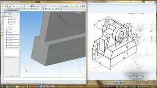 Компас 3D уроки - построение простой детали 4 (UA)