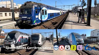 Spot en gare de Houilles Carrières sur Seine : RER A, Transilien J / L et TER