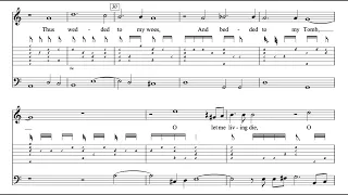 In darkness let me dwell (J. Dowland) Score Animation