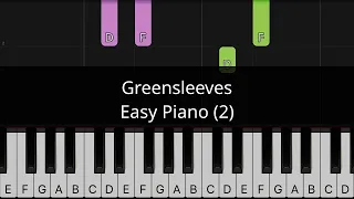 Greensleeves - Easy piano tutorial (2)