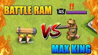 BATTLE RAM vs MAX KING! Clash of Clans New Update Hero Challenge! | 5th ANNIVERSERY Update Battale!