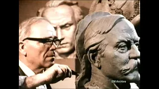 Ukrainian Canadian Leo Mol 1978 shows how he creates a sculpture English language