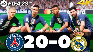 FIFA 23 - MESSI RONALDO MBAPPE NEYMAR ALL STARS I PSG 20-0 REAL MADRID  - UCL FINAL