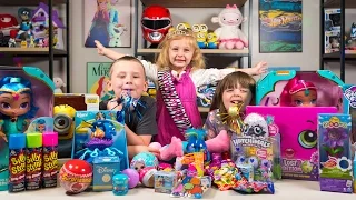 HUGE Happy Birthday Surprise Presents for Chloe Girl Toys Hatchimals My Little Pony Kinder Playtime