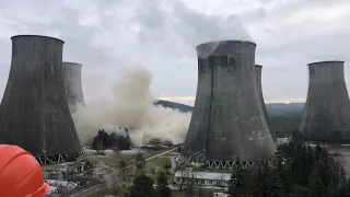 Wyburzenie chłodni kominowej w Elektrowni Siersza 07.09.2019 r.