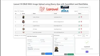 Laravel 10 CRUD With Image Upload using jQuery Ajax with SweetAlert and DataTables