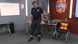 Firefighter John Demonstrates Firefighter Turnout Gear