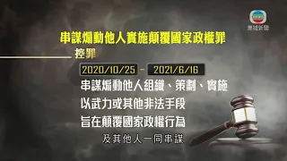 賢學思政三成員被控串謀煽動他人實施顛覆國家政權 還柙候審 香港新聞-TVB News -20210921