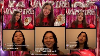 Olivia Rodrigo vampire instagram live with Madison Hu