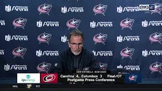 John Tortorella frustrated by how hard Blue Jackets have to work to score goals | POSTGAME PRESSER