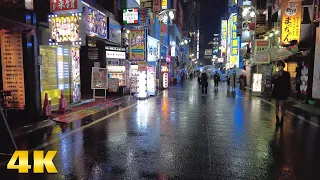 Rainy Night Walk in Tokyo Red Light District | Kabukicho Shinjuku Tokyo