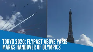 Tokyo 2020: Flypast above Paris marks handover of Olympics