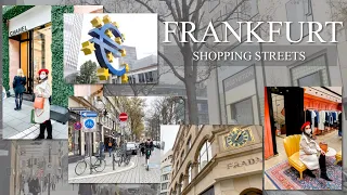 Shopping Streets In Frankfurt | Zeil | Goethestrasse | Walk Tour Around The City | Frankfurt Germany