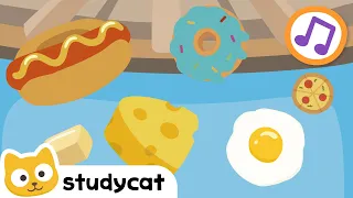 The Mood For Food 🍩🍕 - Sing Along with Studycat! 🎶 English Songs for Kids