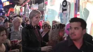 Jane Lynch greets fans while departing Wreck It Ralph Pre...