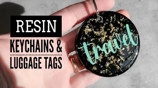 Resin Keychains & Luggage Tags | Epoxy Tutorial With Silhouette Cameo 4 Vinyl 641 | UV Resin DIY