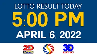 Lotto Results Today April 6 2022 5pm Ez2 Swertres 2D 3D 4D 6/45 6/55 PCSO
