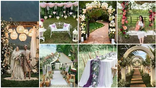 modern outdoor wedding decorations ideas 2023||Outdoor weddings 2023||wedding backdrop ideas 2023