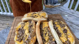 Philly Cheese Steak Sandwiches (Whiz wit)