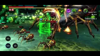 Speedrun Tana del Ragno livello 20 raid shadow legend- 4 turni