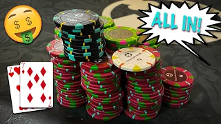ALL IN PRE-FLOP W/ POCKET 7'S FOR $3,000+ at Brad Owen Meetup Game!