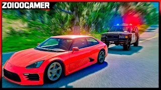 PERSEGUIÇÃO POLICIAL - DANDO FUGA NA POLICIA - BeamNG Drive