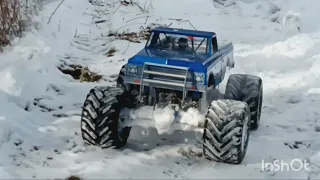 primal rc mega truck in fresh powder