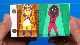 Ankha VS Squid Game Guard dance zone Flipbook meme animation