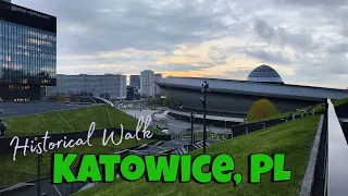 Historical Walk in Katowice, Poland | 4K | #walking #history #pointofview #sunset