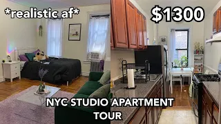 NYC Studio Apartment Tour | What $1300 Gets You in NYC *REALISTIC AF*