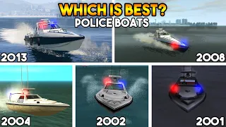 GTA : BEST POLICE BOAT? (GTA 5, GTA4, GTA SAN, GTA VC, GTA 3)