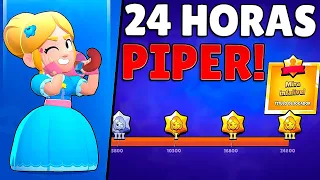 Passei 24 Horas Jogando de Piper no Brawl Stars e...