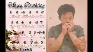 Happy Birthday song - harmonica cover with tabs (diatonic key of C)