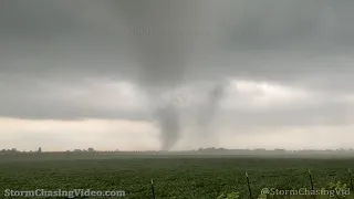 Multiple Tornadoes and Flooding Near Sycamore, IL - 8/9/2021