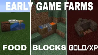 Minecraft: 3 Farms For Your First Day In Minecraft!