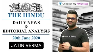 Daily The Hindu News and Editorial Analysis | 20th June 2020 | UPSC CSE 2020 | Jatin Verma