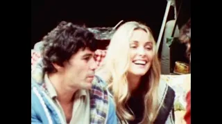 Sharon Tate having fun at Jay Sebring's house with friends.