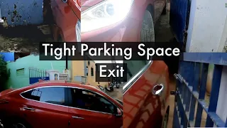 Exiting a Tight Parking Space - Tough for experienced Drivers too ! How ? Tutorial !