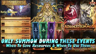 [Omniheroes] - These are the best events to Summon on! DO NOT make the mistake & summon early!