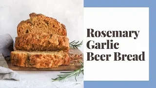 Rosemary Garlic Beer Bread | Easy Vegan Bread Recipe (No Yeast!)